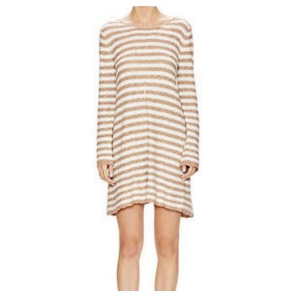 Free People Counting Stripe Swing Tunic Sweater Dress Sz M - Picture 1 of 5